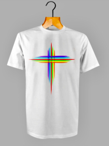 RAINBOW CROSS TEE - MAKEMEAVAILABLE.COM