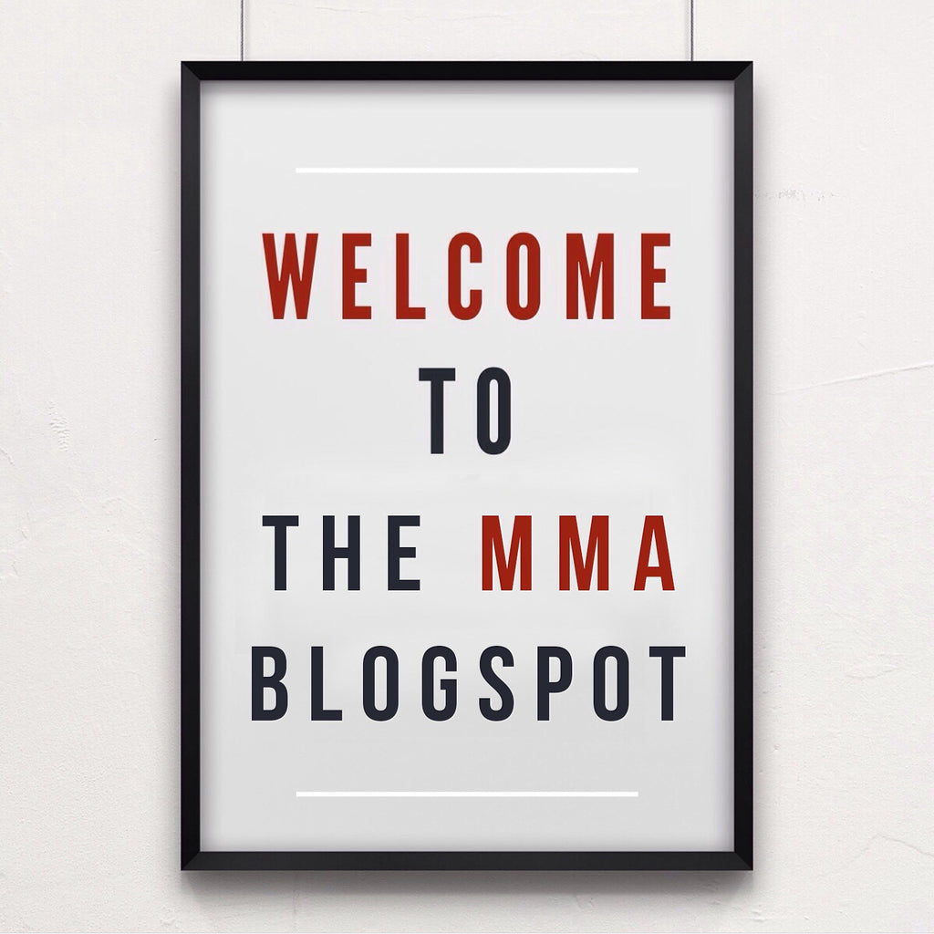 Welcome to the MMA BLOG SPOT