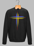 RAINBOW CROSS SWEATSHIRT - MAKEMEAVAILABLE.COM