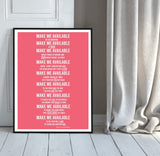 SALMON TYPOGRAPHY PRINT